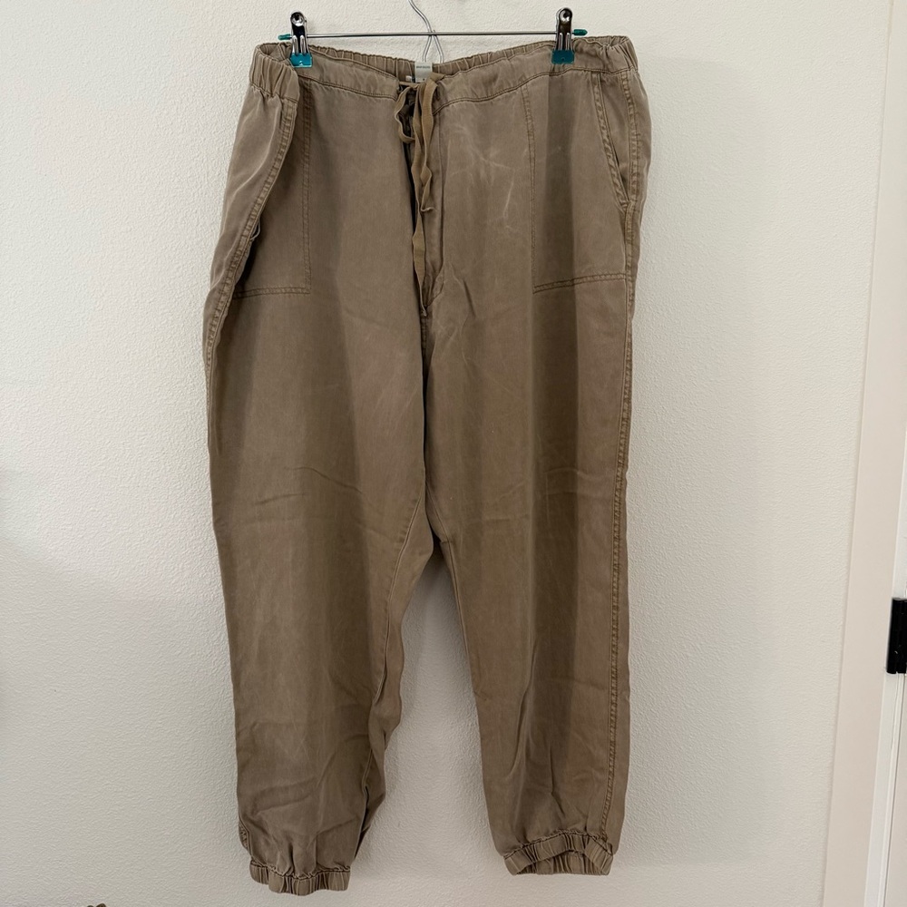 Sundance Sandstone Tencel Oversize Flowy Jogger Pants Casual Boho Plus Size XXL